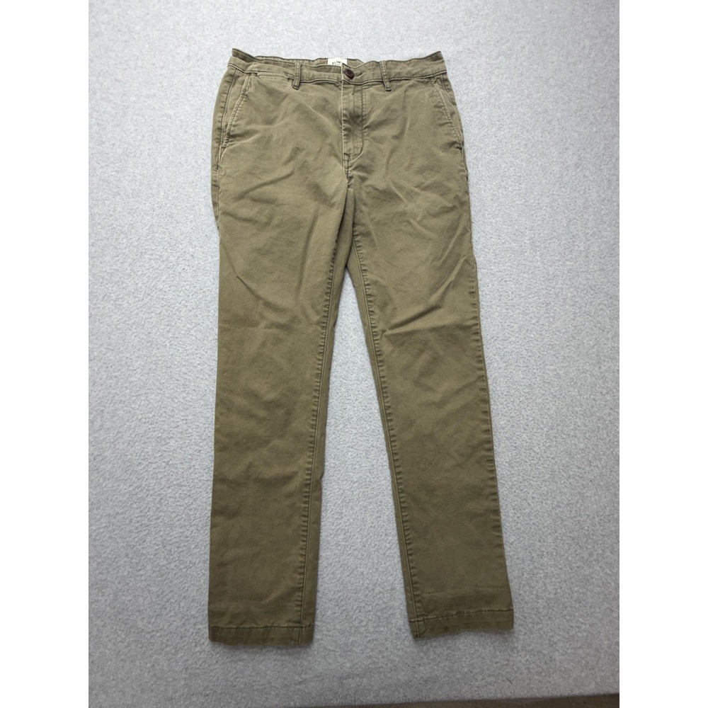 Flint And Tinder Pants Mens 30x30 Green Slim Fit Stretch‎ Chino Straight Casual